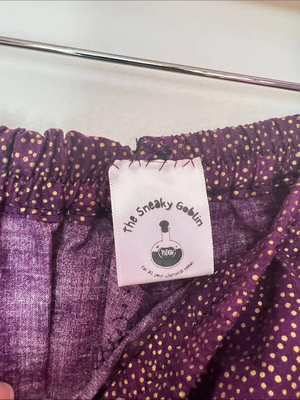 Hand Crafted Purple Polka Dot Girls Skirt